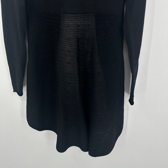 Peruvian Connection Cardigan Women's XS Black Knit Cotton Long Sleeve Open Front - Picture 9 of 9